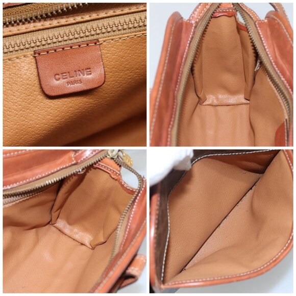 CELINE Macadam Canvas Shoulder Bag PVC Brown Gold Auth 114345 - Picture 12 of 14